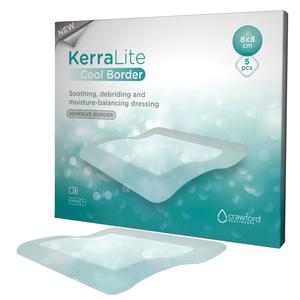 KerraLite Cool Border Hydrogel Sheet Cover Dressing Combination, 3" x 3"