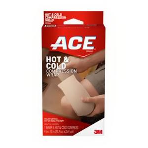 Ace I.C.E/Heat Hot/Cold Compress Wrap, Unisize, Tan