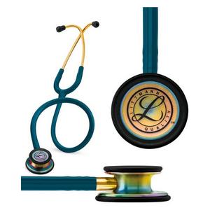 Littmann Classic III Stethoscope, Rainbow-Finish, Caribbean Blue Tube, 27"