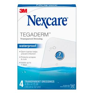 Nexcare Tegaderm Transparent Dressing 4" x 4-3/4"