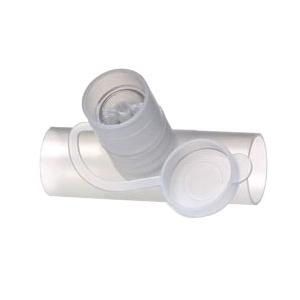 In-line Valved Nebtee 22 mm O.D. x 18 mm I.D. x 22 mm O.D. Connections