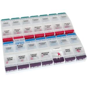 Apothecary Products EZY Dose Weekly Push Button Medtime Planner XL