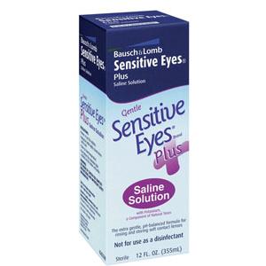 Sensitive Eyes Plus Saline Solution, 12 oz.