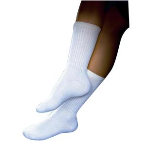 SensiFoot Knee-High Mild Compression Diabetic Sock, Small, White