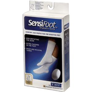 SensiFoot Crew Length Mild Compression Diabetic Sock X-Large, Black
