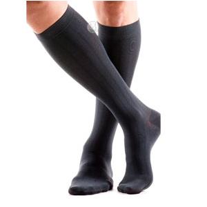 Men's CasualWear Knee-High 15-20mmHg Compression Socks Large, Black