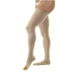 Relief 20-30 Thigh High,Black,Large,C/Toe,Silicone