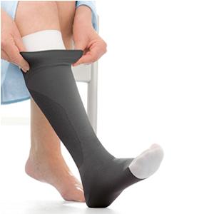 UlcerCare Knee-High Stockings with Liner 2X-Large, Black