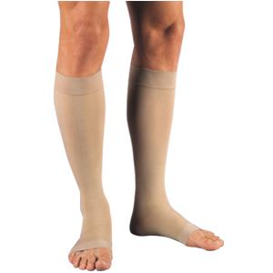 Relief Knee-High Extra Firm Compression Stockings Large, Beige