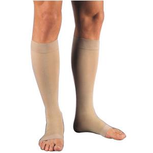 Relief Knee-High Firm Compression Stockings Large Full Calf, Beige