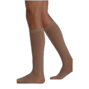 Relief Knee-High Extra-Firm Compression Stockings Large Full Calf, Beige
