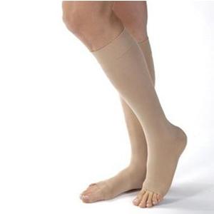 Knee-High Firm Opaque Compression Stockings Large Full Calf, Black