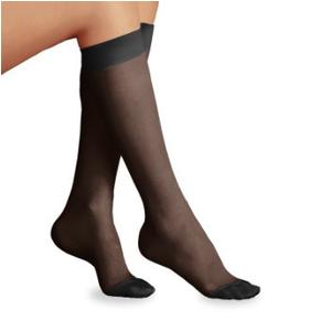 Ultrasheer Knee 20-30 Clsd Black Large Full Calf