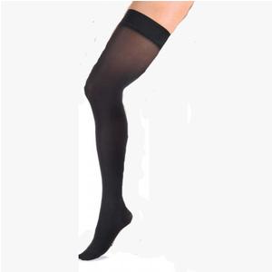UltraSheer Thigh-High with Silicone Dot Band, 30-40, Medium, Closed, Classic Black