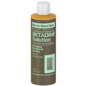 Betadine Solution 10% 8 oz. Bottle