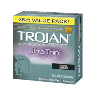 Trojan Sensitivity Ultra Thin Lubricated Condom (36 Count)