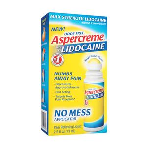 Aspercreme No Mess Roll-On with Lidocaine, 2.5 fl. oz.