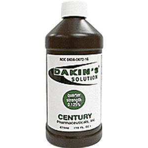 Dakin's Solution Quarter Strength 0.125%, 16 oz. Bottle