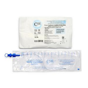 Cure Catheter Single, Closed System, Unisex, Straight Tip, 12 FR