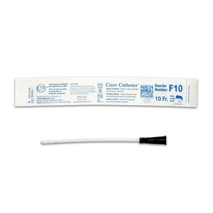 Cure Catheter Uncoated, Single, Female, 6" Straight Tip, 10 FR