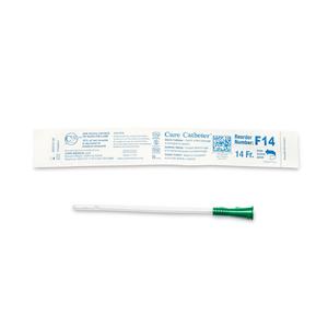 Cure Catheter Uncoated, Single, Female, 6" Straight Tip, 14 FR