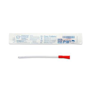 Cure Catheter Uncoated, Single, Female, 6" Straight Tip, 18 FR