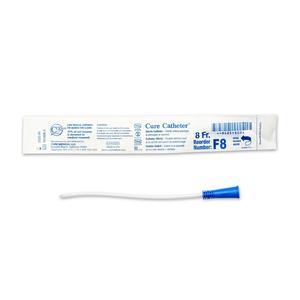 Cure Catheter Uncoated, Single, Female, 6" Straight Tip, 8 FR