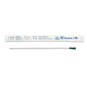 Cure Catheter Uncoated, Single, Male, 16" Coude Tip, 14