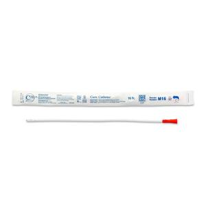 Cure Catheter Uncoated, Single, Male, 16" Straight Tip, 16 FR