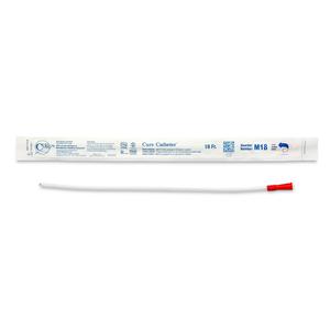 Cure Catheter Uncoated, Single, Male, 16" Straight Tip, 18 FR