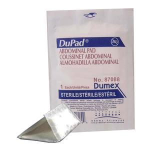 Dupad Sterile Abdominal Pads, Sealed End, 8" x 7-1/2"