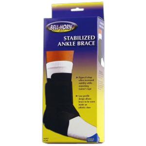 Bell-Horn Stabilizing Ankle Brace, Medium 12" - 13" Ankle Circumference, Black
