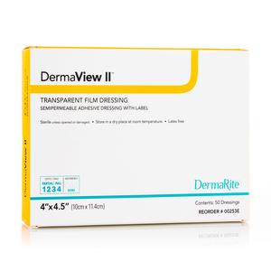 DermaView II Transparent Film Frame, 4" x 4.5"