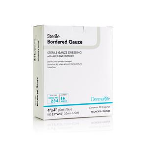 Sterile Border Gauze Dressing, 4" x 4"
