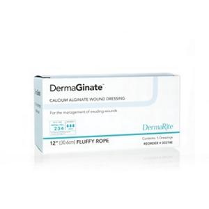 DermaGinate Calcium Alginate Dressing, 12" Fluffy Rope