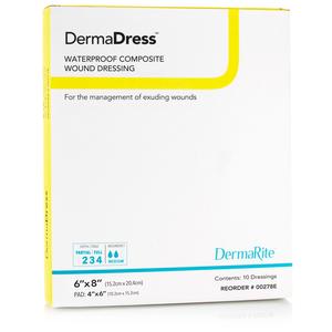 DermaDress Waterproof Composite Dressing 6" x 8"