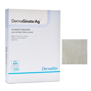 DermaGinate Ag Alginate Wound Dressing with Antibacterial Silver, 4" x 5"