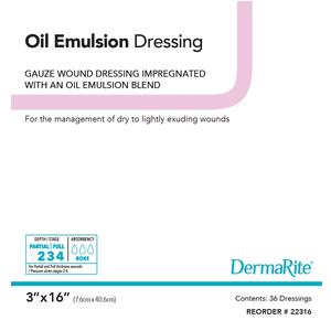 Oil Emulsion Wound Dressing, 3" x 16"
