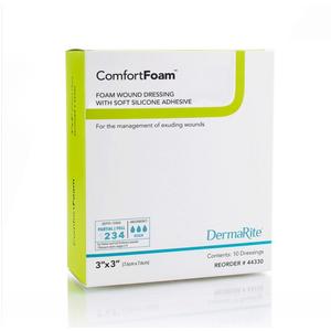 ComfortFoam Silicone Dressing without Border, 3" x 3"