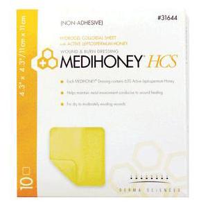 MEDIHONEY Adhesive HCS Sheet, 4.5" x 4.5"