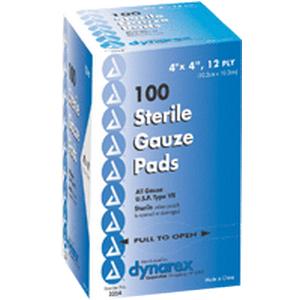 Sterile Gauze Pad 4" x 4", 12-Ply
