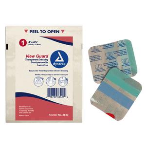 View Guard Transparent Dressing, Sterile, 4" x 4-3/4"