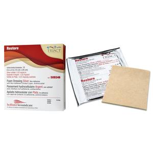 Restore Non-adhesive Foam with Silver Dressing, 6" x 8"