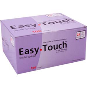 Easy Touch Insulin Syringe 28G x 1/2", 0.5 mL, (100 count)