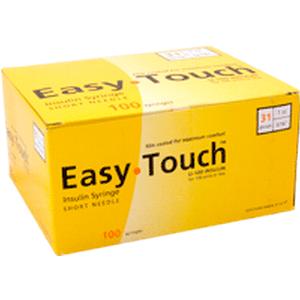 Easy Touch Insulin Syringe 30G x 5/16", 1 mL (100 count)