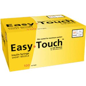 Easy Touch Insulin Syringe 31G x 5/16", 0.5 mL, (100 count)