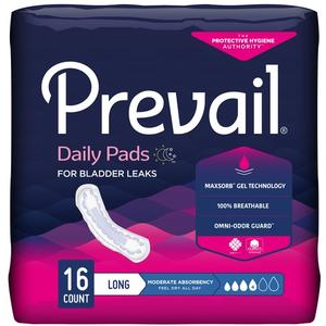 Prevail Bladder Control Moderate Pad White 11"