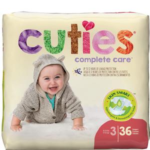Cuties Complete Care Baby Diapers, Size 3, 16 - 28 lbs. - Replaces: FQCCC03