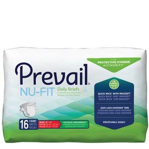 Prevail Nu-Fit Adult Brief Medium 32" - 44"