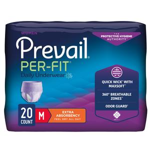 Prevail Per-Fit Protective Underwear for Women, Medium fits 34" - 46"
